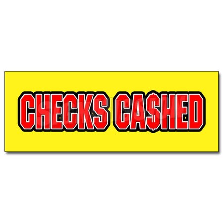 Amistad 12 in. Checks Cashed Decal Sticker - Cashing Cash Advance AM3924312